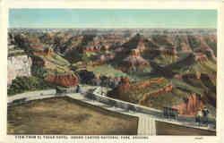 View from El Tovar Hotel Grand Canyon National Park, AZ Postcard Postcard