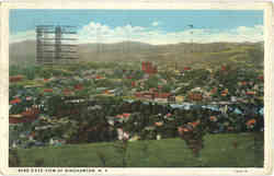 Bird's Eye View of Binghamton New York Postcard Postcard