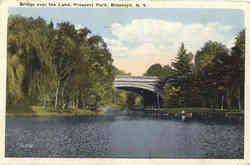 Bridge over the Lake, Prospect Park Brooklyn, NY Postcard Postcard