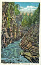 Mystic Gorge and High Pass Ausable Chasm, NY Postcard Postcard