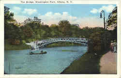 The Bridge, Washington Park Albany, NY Postcard Postcard