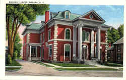 Masonic Temple Malone, NY Postcard Postcard