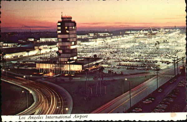Sunset At Los Angeles International Airport California