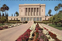 East View Of Mormon Temple, 525 East Main Postcard