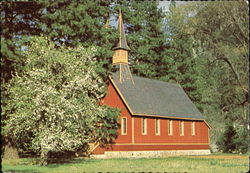 The Yosemite Chapel, Yosemite National Park Postcard Postcard