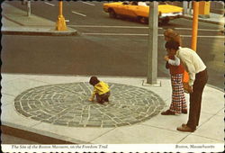 The Site Of The Boston Massacre, Freedom Trail Postcard