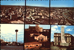 Bird's Eye View Alamo City Postcard