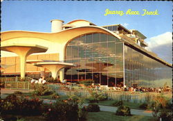 Clubhouse At Juarez Race Track Postcard