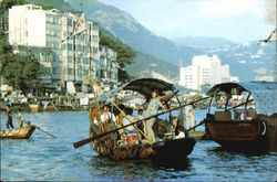 Sampan As Water Taxi Postcard