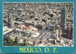Air View Of The Downtown Area Of Mixico City Postcard