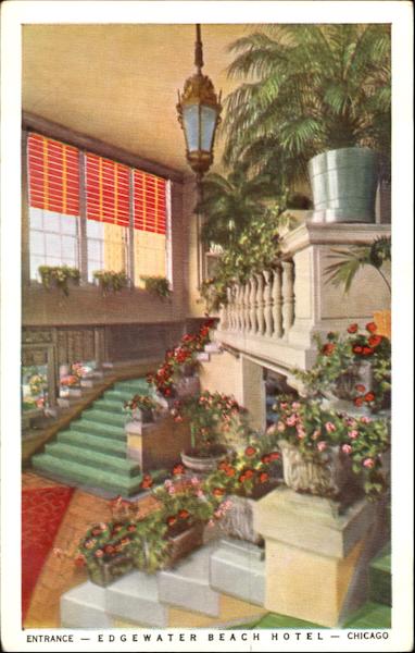 Entrance Edgewater Beach Hotel Chicago Illinois