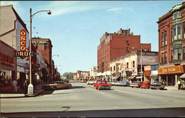 East Main Street Looking West Galesburg, IL
