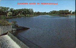 Elkhorn River In Nebraska Land Postcard