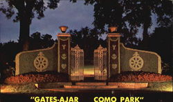 Gates Ajar Night View, Como Park Postcard