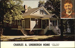 Charles A. Lindbergh Home Little Falls, MN Postcard Postcard