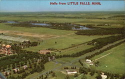 Hello From Little Falls Minnesota Postcard Postcard