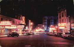 Rush Street At Night Postcard