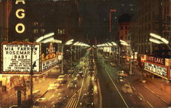 State Street At Night Postcard