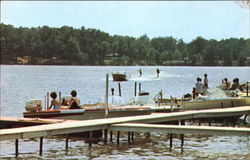 Boat Docks And Water Skiing Centralia, IL Postcard Postcard