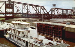 Tugboat Ann Brent Leaving Locks Postcard