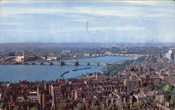 Charles River And Back Bay Skyline Boston Massachusetts