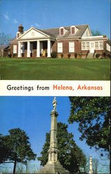 Confederate Monument An Helena's Country Club Arkansas Postcard Postcard