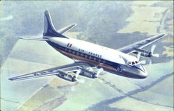 Air France Vickers Viscount Postcard