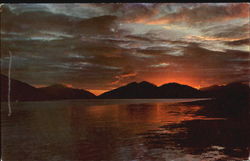 Sunset Over The Mountains Of Ardgour Postcard
