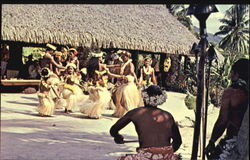 Tamure Dancers At Bali Hai Hotel Moorea, Tahiti South Pacific Postcard Postcard
