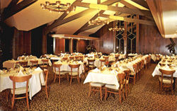 Dining Room Of The Aspen Lodge Postcard