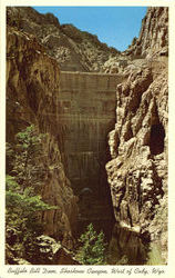 Buffalo Bill Dam, Shoshone Canyon Cody, WY Postcard Postcard