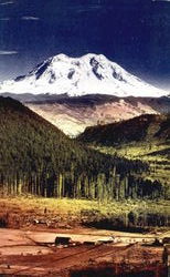 Snow Covered Mt. Rainier Mount Rainier, WA Postcard Postcard