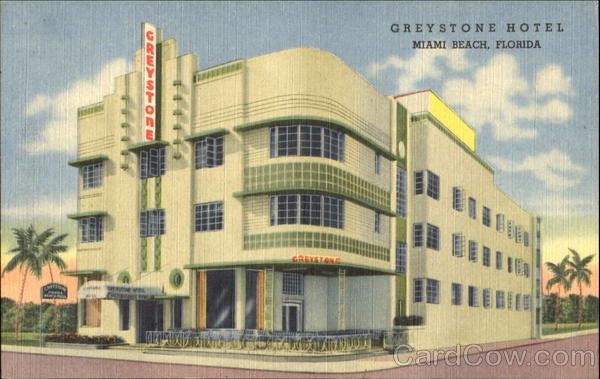 The Greystone Hotel, 20th St. Collins Ave Miami Beach Florida