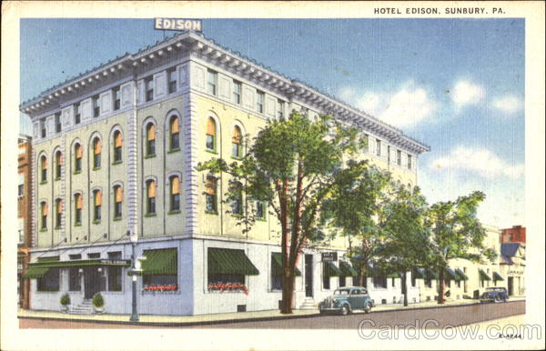Hotel Edison Sunbury Pennsylvania