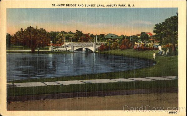 New Bridge And Sunset Lake Asbury Park New Jersey