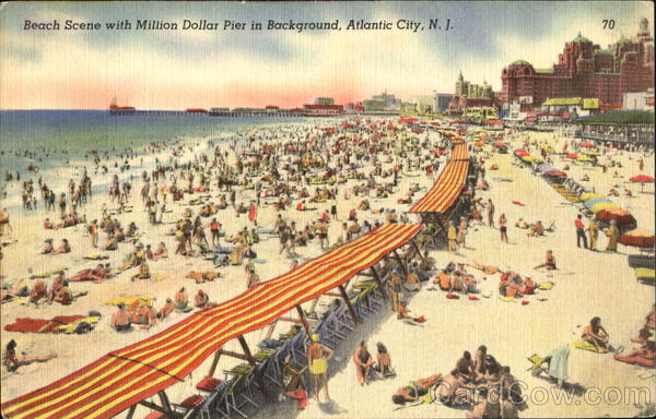 Beach Scene Atlantic City New Jersey