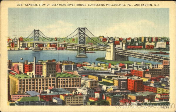 The Delaware River Bridge Camden New Jersey