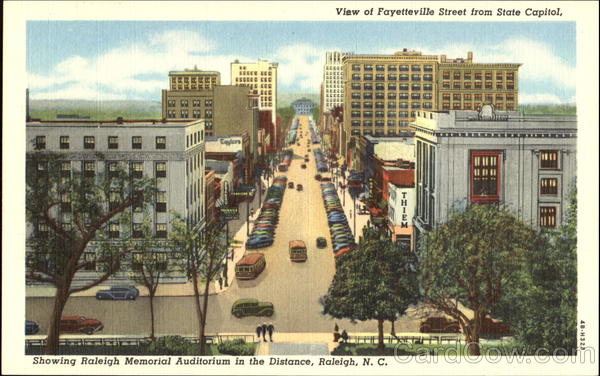 View Of Fayetteville Street From State Capitol Raleigh North Carolina
