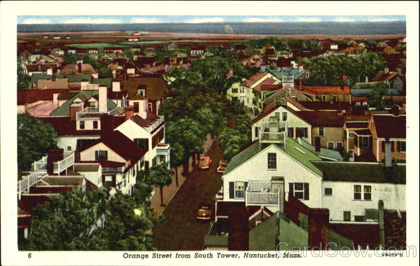 Orange Street From South Tower Nantucket Massachusetts