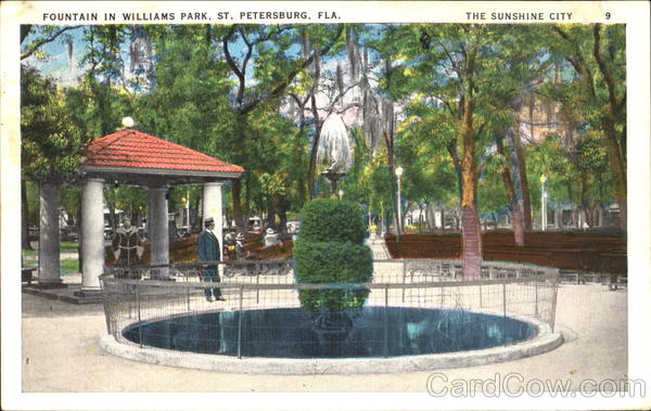 Fountain In Williams Park St. Petersburg Florida