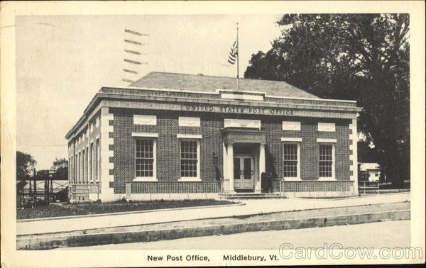 New Post Office Middlebury Vermont