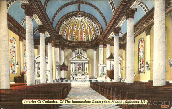 Interior Of Cathedral Of The Immaculate Conception Mobile Alabama