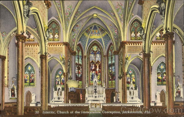 Interior Church Of The Immaculate Conception Jacksonville Florida