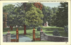 Gettysburg National Cemetery Pennsylvania Postcard Postcard