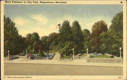 Main Entrance To City Park Hagerstown, MD Postcard Postcard