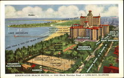 Edgewater Beach Hotel, 5300 Block Sheridan Road Postcard