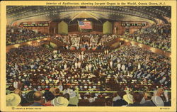 Interior Of Auditorium Ocean Grove, NJ Postcard Postcard