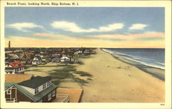 Beach Front Looking North Postcard