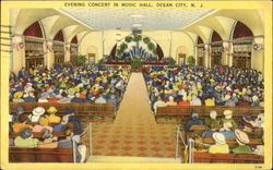 Evening Concert In Music Hall Postcard
