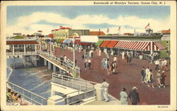 Boardwalk At Moorlyn Terrace Ocean City, NJ Postcard Postcard